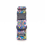 Zgardă lată pentru câini 4 cm model Electric Tribe cu cataramă din nylon ECONABLE reciclat care arată structura side-release