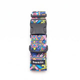 Zgardă lată pentru câini 4 cm model Electric Tribe cu cataramă din nylon ECONABLE reciclat care arată structura side-release