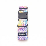 Zgardă lată pentru câini 4 cm model Kaleido Snake cu cataramă din nylon ECONABLE reciclat care arată structura side-release